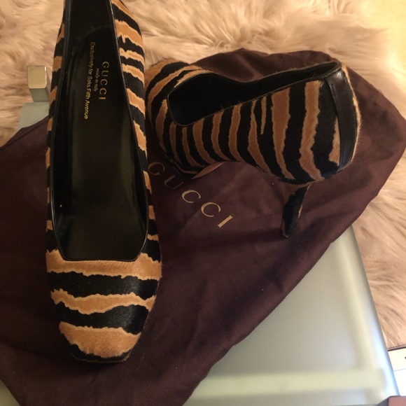 Gucci Shoes - GUCCI Pony hair, platform pump.